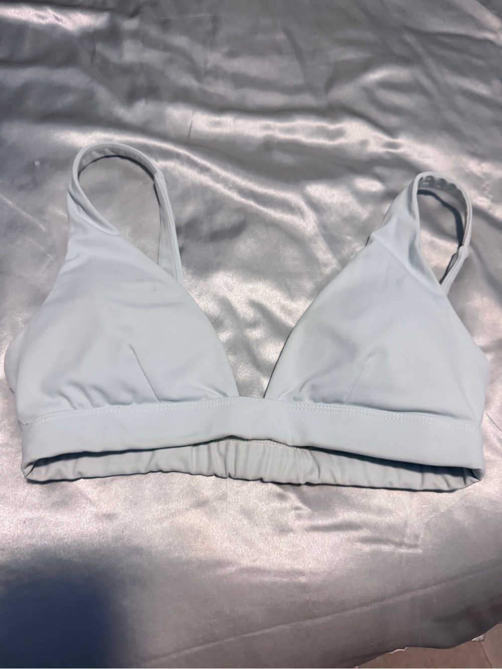 Everyday Light Blue Triangle Bralette with Supportive Band